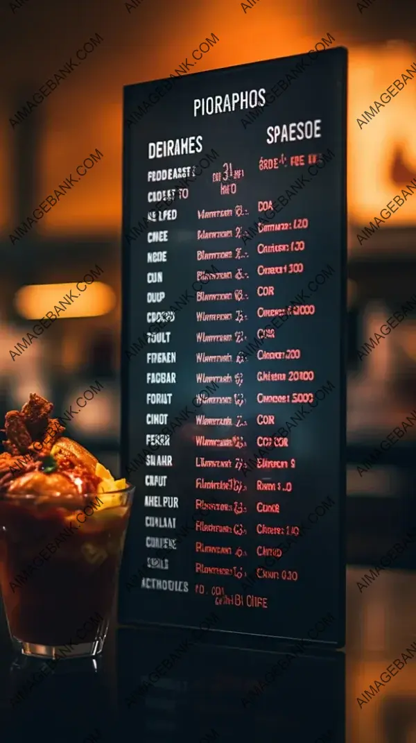 Ultra Modern Menu with Pricing Text