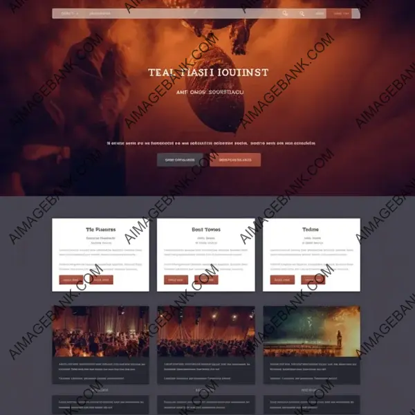 Upcoming Events Website Design with Listing