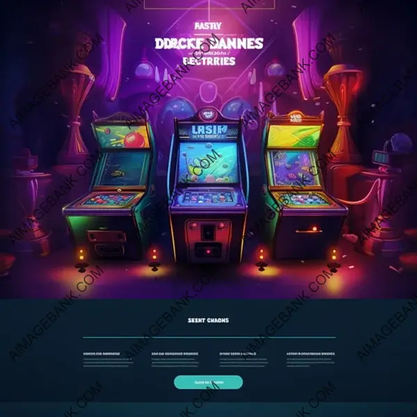 Contemporary Landing Page for Arcade Machines and Billiards