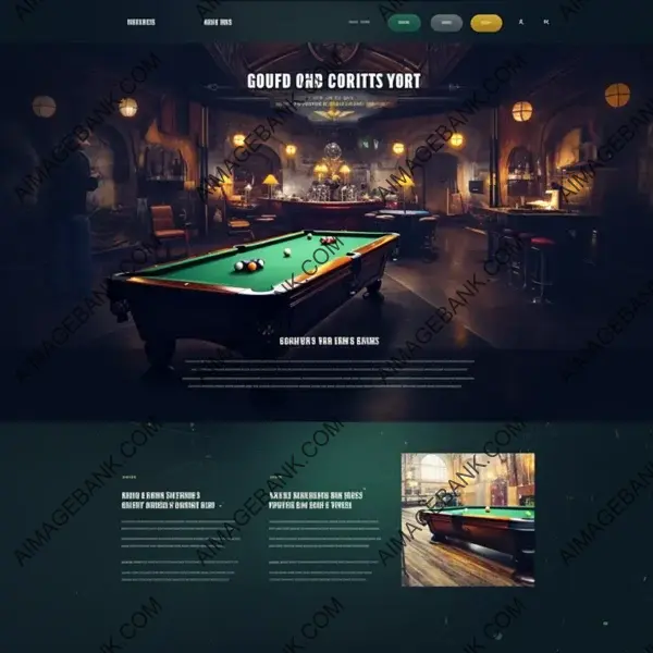 Landing Page Design for Arcade Machines and Billiards