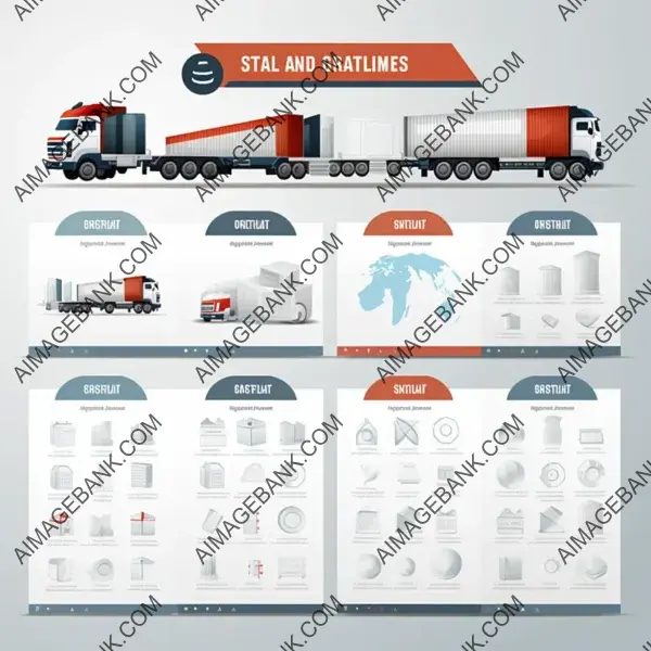 Logistics Charts Slide Template with Six Diagrams