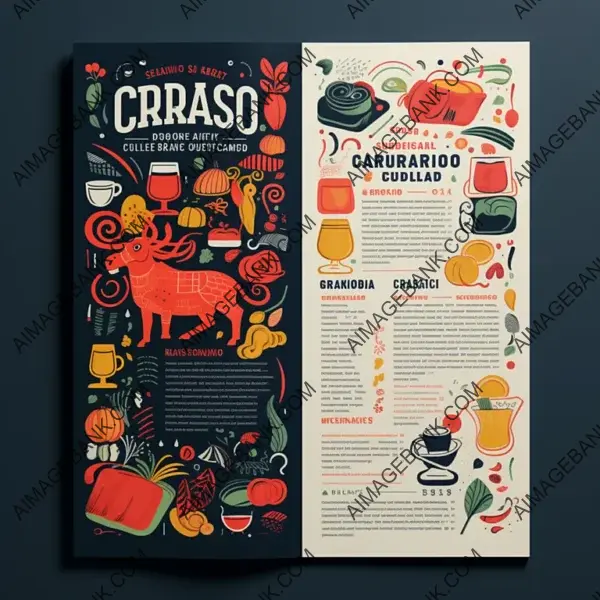 Colorful Churrasco Menu Pamphlet Design