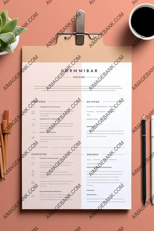 Color Photo Empty Resume Template