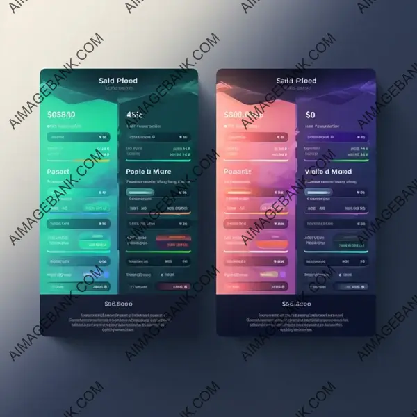 Visual Pricing Table Contrast Illustration