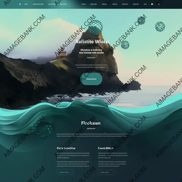 High-Resolution Ocean-Themed Website UI Design