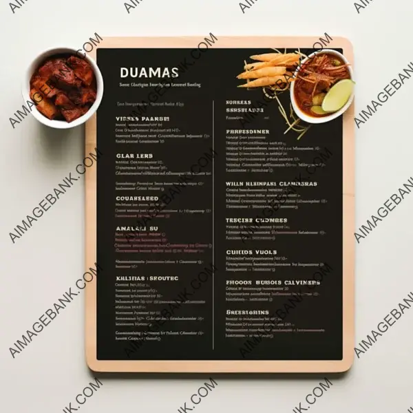 Clean and Minimal Takeaway Menu for Filipino Dishes