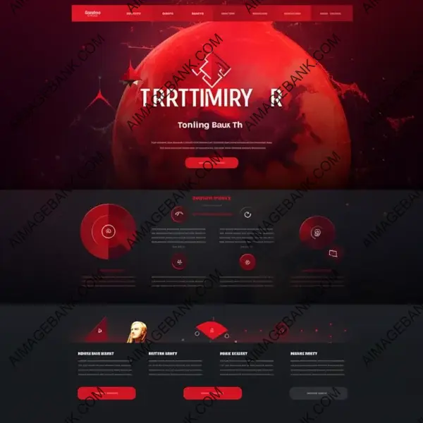 Striking Dark Red Landing Page Web Design