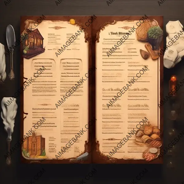 Retro Menu Design with an Old-Style Charm