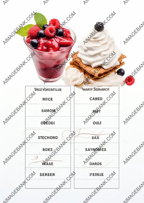 Design a Menu on a White Background with Food Photos and Items