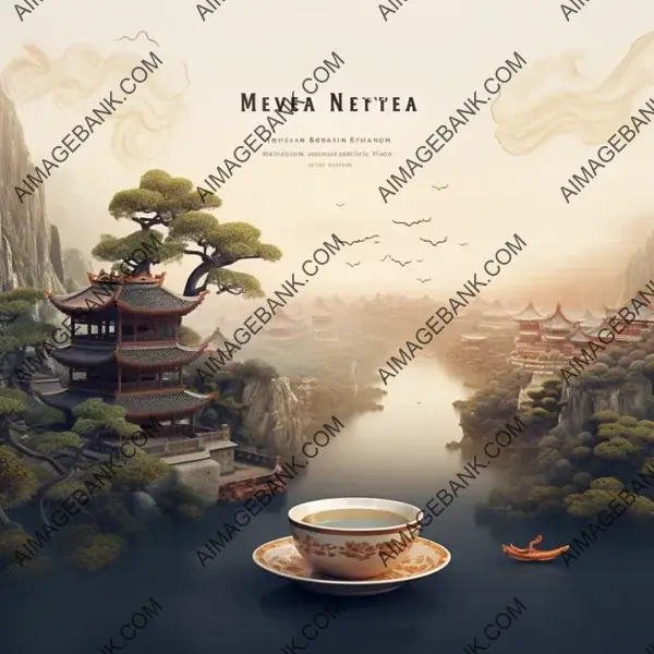 PPT Template for Metaverse Tea Presentation, Incorporating PlaneChina Culture