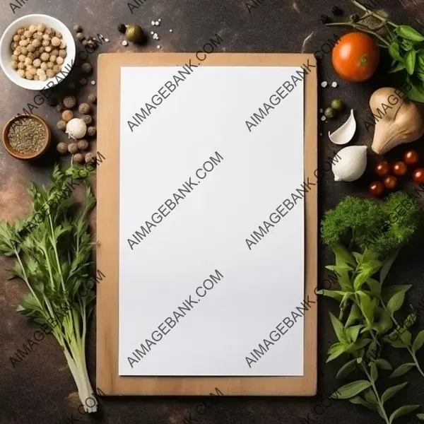 Craft a Mock-Up Menu Frame on Paper Background