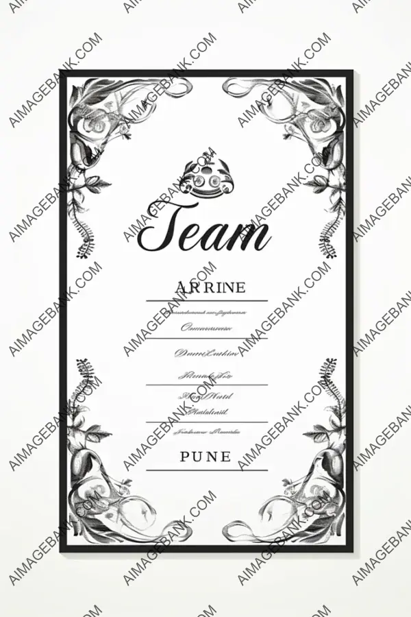 Craft a Modern Black and White Frame Restaurant Menu