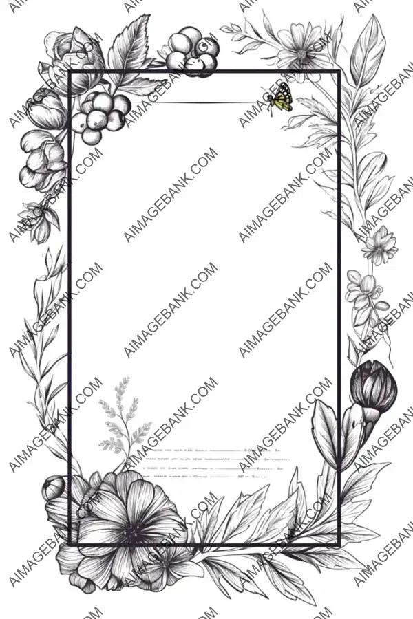 Craft a Modern Black and White Frame Restaurant Menu