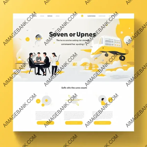 Create a Modern Startup Landing Page Layout in Yellow