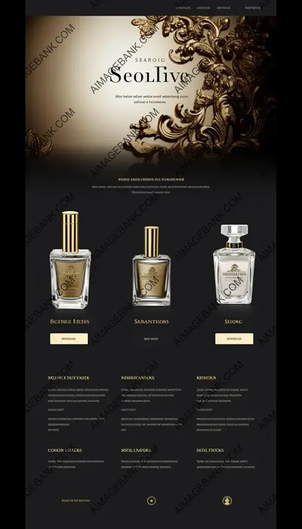 Opulent and Fragrant Website Design with Multiple Elements