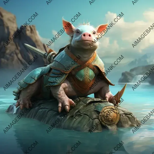 Pig Turtle Style Avatar Inspired by Last Airbender