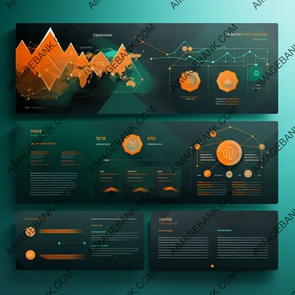 PPT Design in Modern Turquoise, Green, and Orange