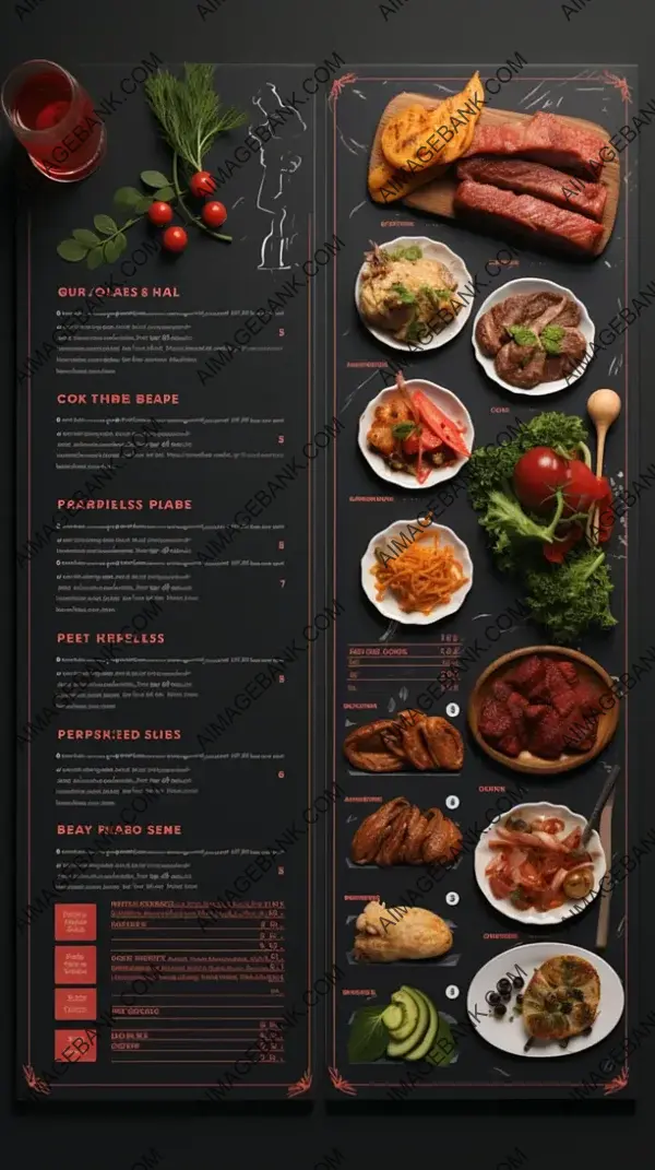 PSD Food Menu Restaurant Bifold Brochure