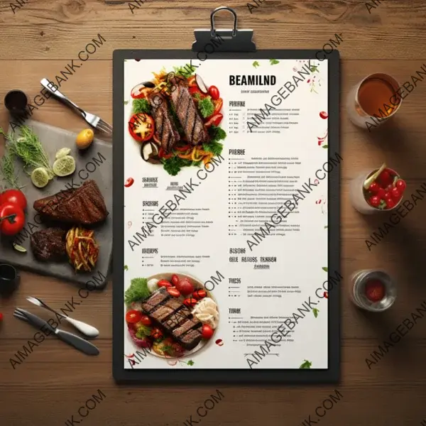 4K Restaurant Menu Design with Detailed Photoshop Work