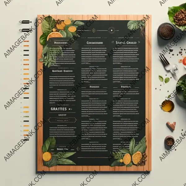 Photoshop Design for Restaurant Menu with 4K Quality