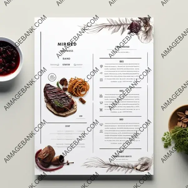 High-Resolution 4K Photoshop Design for Restaurant Menu