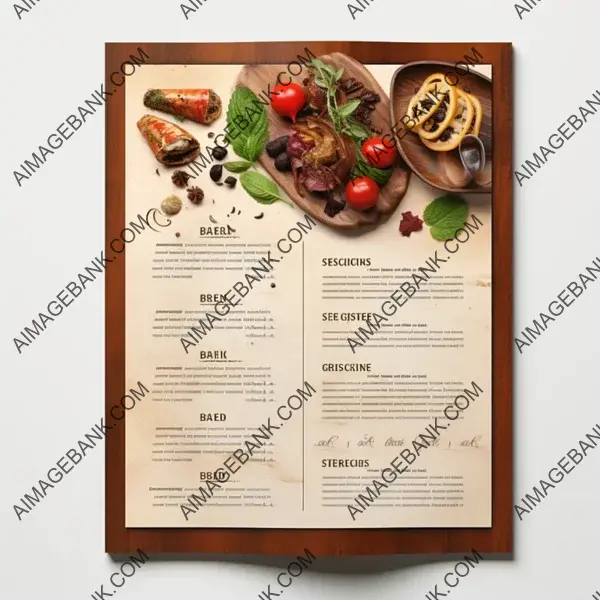 Detailed 4K Photoshop Design for Restaurant Menu Layout