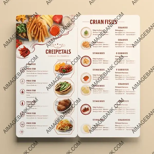 Restaurant Menu Photoshop Design with 4K Resolution