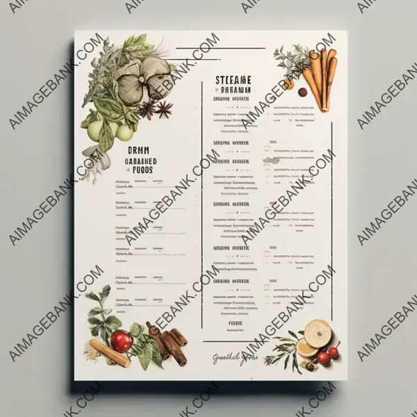 High-Resolution 4K Photoshop Design for Restaurant Menu