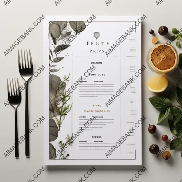 Detailed 4K Photoshop Design for Restaurant Menu Layout