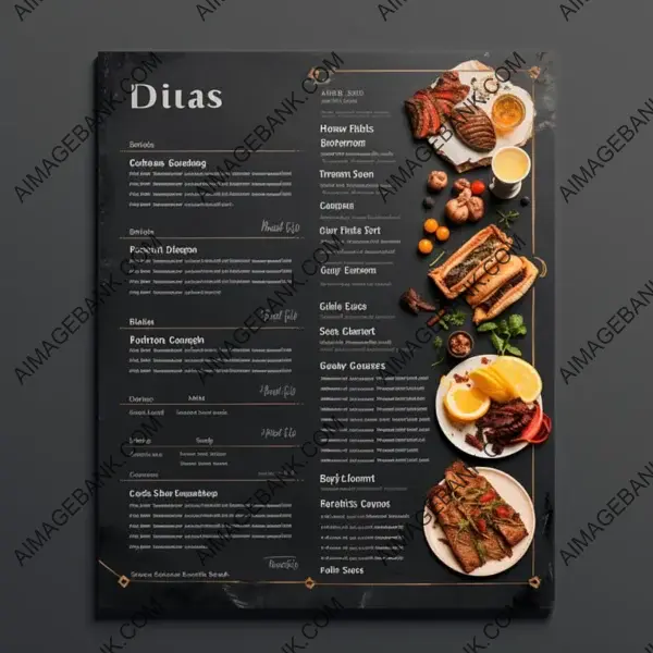 High-Resolution 4K Photoshop Design for Restaurant Menu