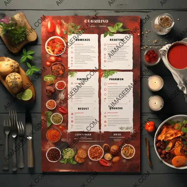 Detailed 4K Photoshop Design for Restaurant Menu Layout