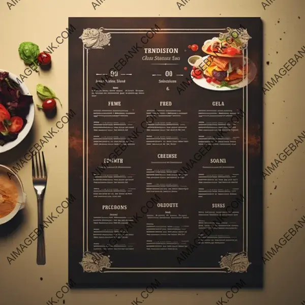 Restaurant Menu Photoshop Design with 4K Resolution