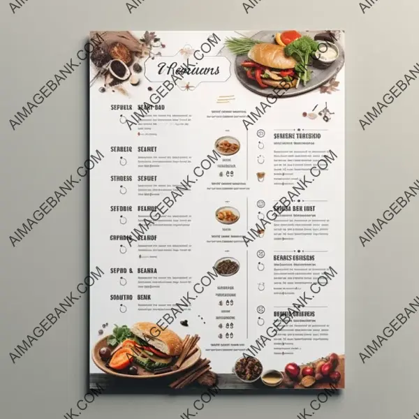 High-Resolution 4K Photoshop Design for Restaurant Menu