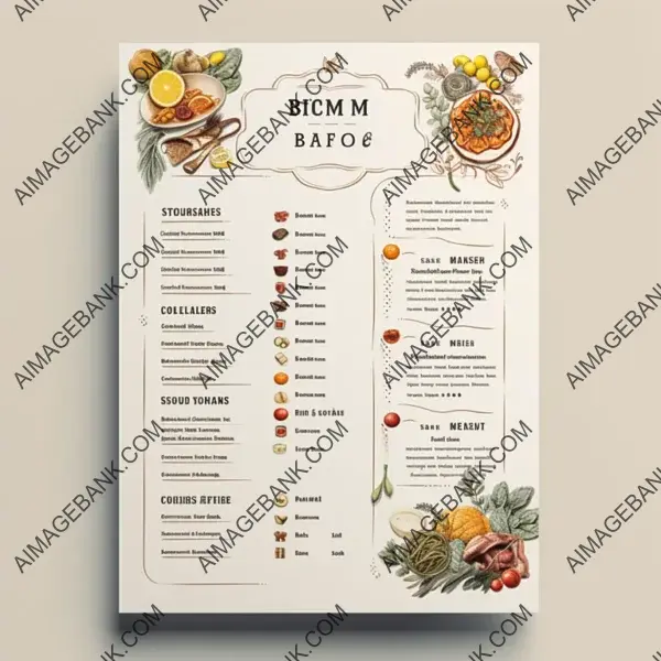 Restaurant Menu Photoshop Design with 4K Resolution