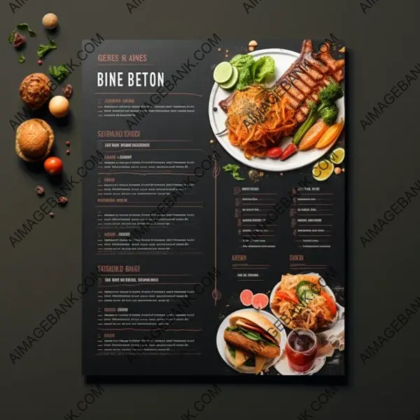 4K Detailed Photoshop Design for Restaurant Menu