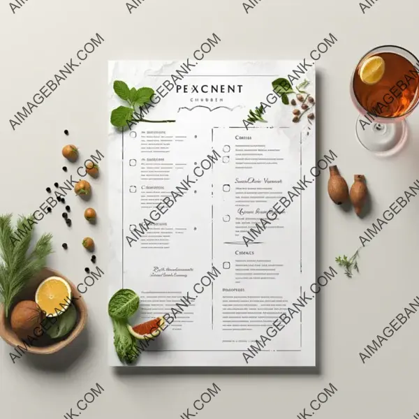 Detailed 4K Photoshop Design for Restaurant Menu Layout