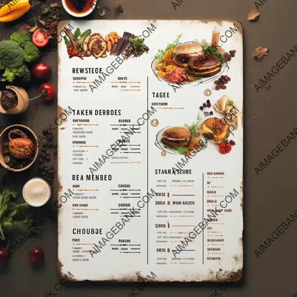 Photoshop Design for Restaurant Menu with 4K Quality