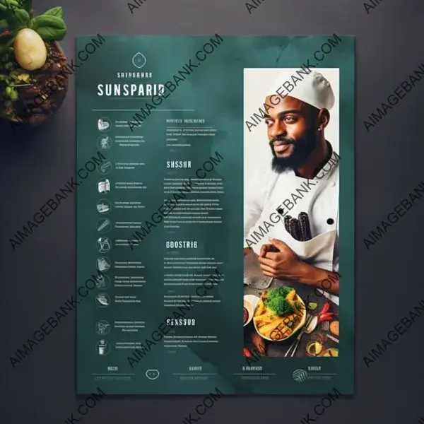 A4 White Menu Design with a Street Style Vibe