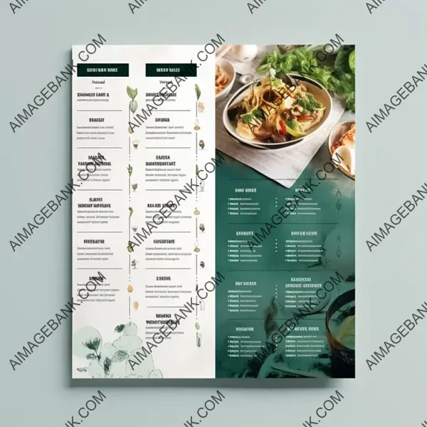 A4 White Menu with a Trendy Street Style