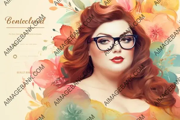 Fashionable Eyewear: Chubby Woman in Stylish Web Design