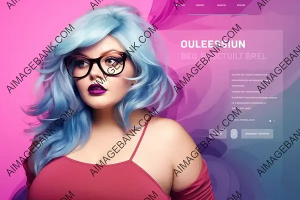 Glasses and Glamour: Web Design Showcasing a Stylish Woman