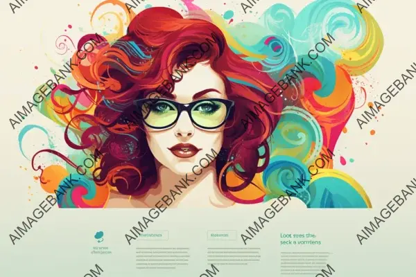 Stylish Spectacles: Web Design Highlighting a Chubby Woman