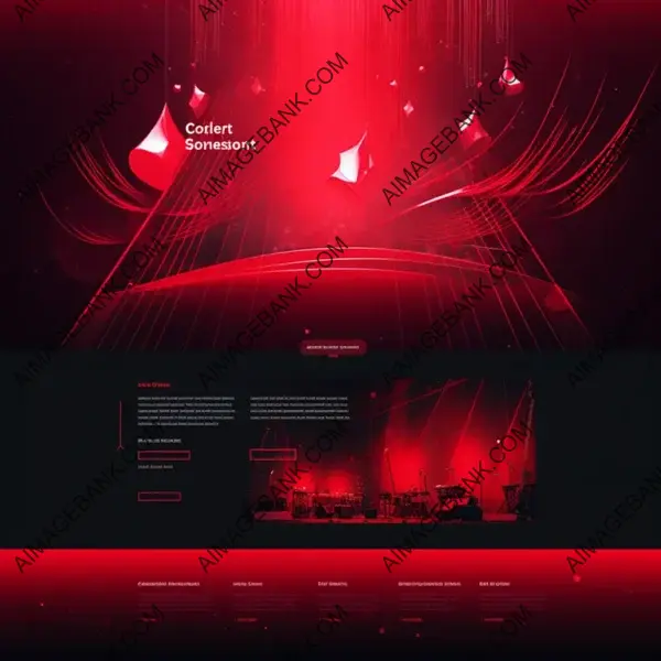 Red and Bold: Concert Sound and Light Tech Web Design