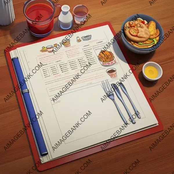 Flat Lay Empty Menu Card Designed by Mike Judge