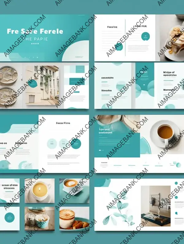 Cyan and White Simple PowerPoint Style for Coffee Shop