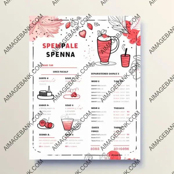 Simplified Drawing in Filipino Menu Catalog