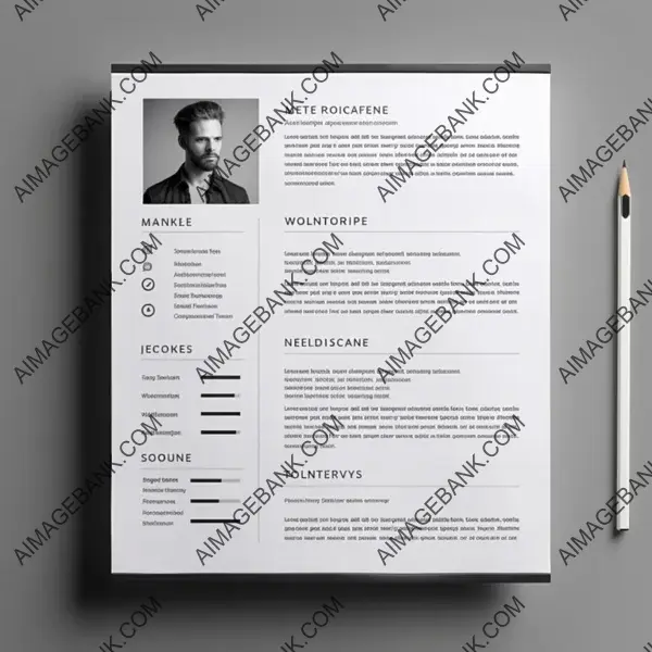 Formal Resume on A4 Size White Paper