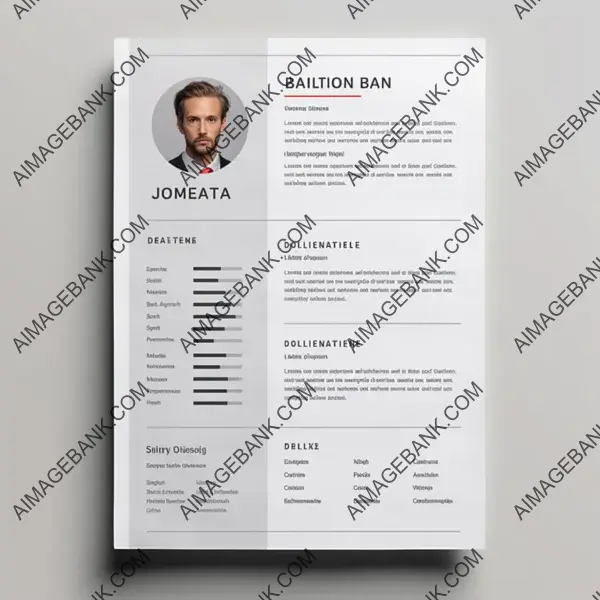 A4 Size Resume Template with Formal Design