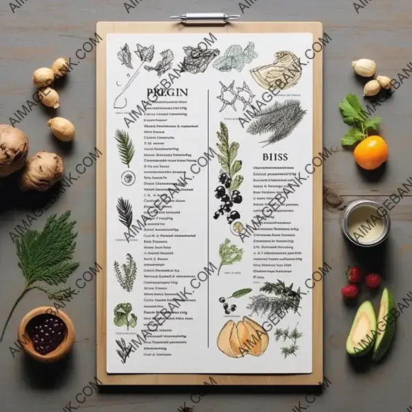 Beach-Inspired Health Food Menu Design