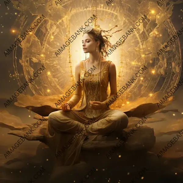 Golden Spiritual Meditation Website Design